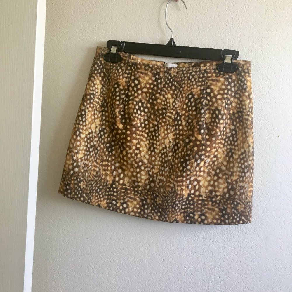 Topshop Leopard Print Miniskirt XS